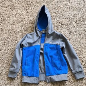 Nike Blue and Gray Zip-Up Hoodie